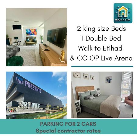 Ao & Etihad Stadium 6 Guest Stay- 3 Bedroom Central House With Parking & Wi Fi Manchester Eksteriør bilde