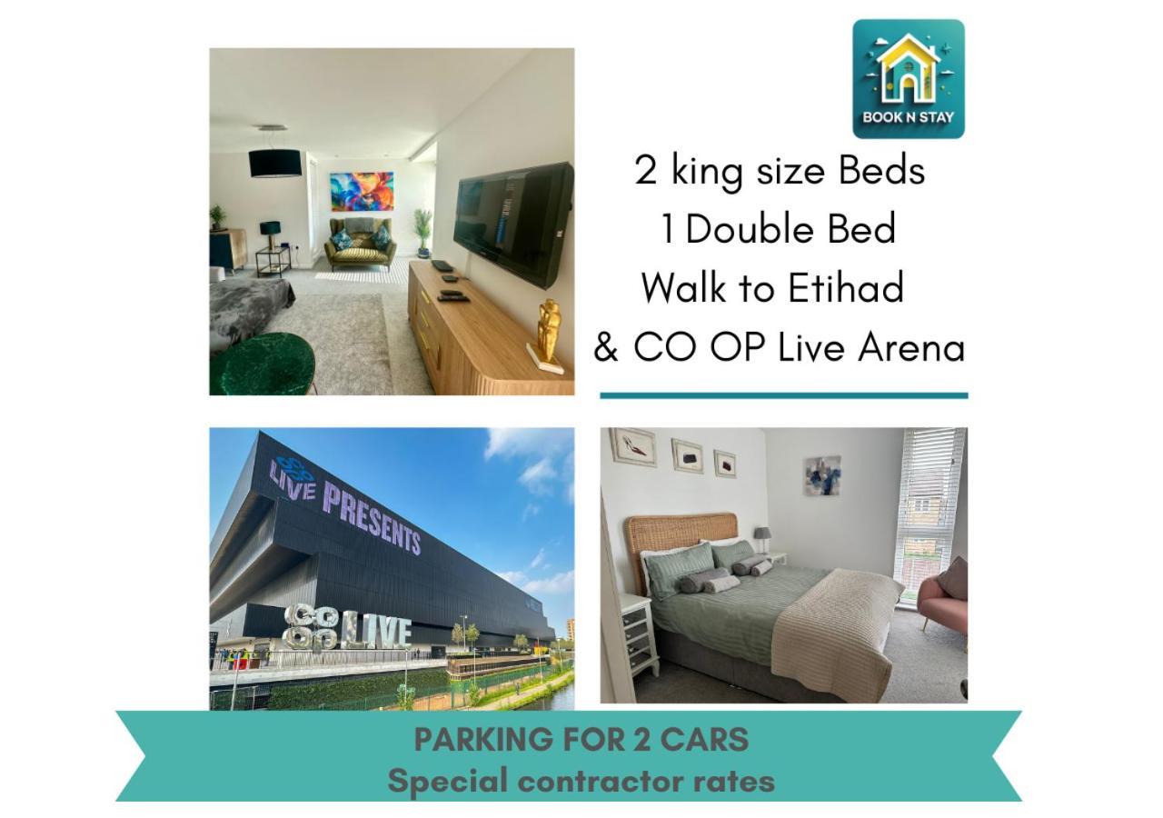 Ao & Etihad Stadium 6 Guest Stay- 3 Bedroom Central House With Parking & Wi Fi Manchester Eksteriør bilde